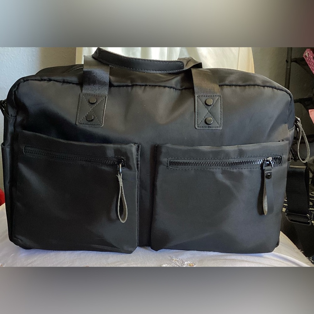 NWOT Elegant Black Soft Briefcase or Weekend Bag
